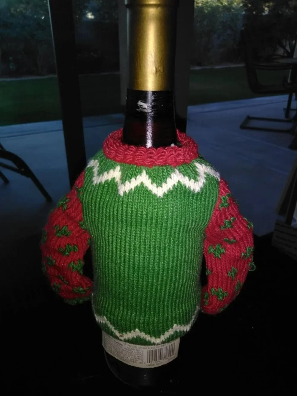 Ugly Sweater Wine Bottle Cover